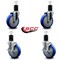 Service Caster 5'' Blue Poly Wheel Swivel 1-3/4'' Expanding Stem Caster Set 2 Brakes, 4PK SCC-EX20S514-PPUB-BLUE-2-TLB-2-134 - alternate 2
